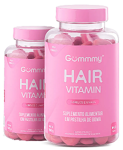 Kit 2 Gummy Hair 60 Gomas Sabor Tutti Fruti - GUMMMY