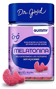 Melatonina em Gomas Sabor Morango 60 Gomas - DR. GOOD