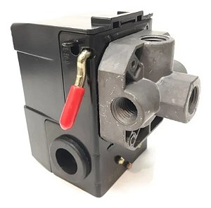 Pressostato Automático Compressor Alavanca 80-120 Psi 4 Vias