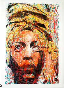 Painel A Sacerdotisa de Kemet - Erykah Badu - 100cm x 70cm