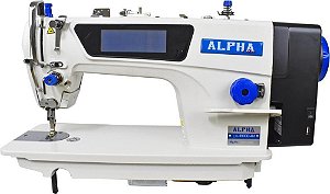 MAQUINA RETA ELETRONICA COM CORTE DE LINHA ALPHA LH-9900D-4M - 220 V COM KIT DE CALCADORES