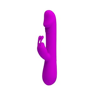 Vibrador com estimulador clitoriano rabbit e 30 modos de vibração
