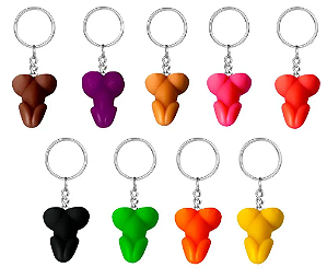 Chaveiro Erótico em Formato de Mini Pênis - 3,5 x 3 cm