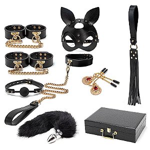 kit Maleta Sado de Luxo com 10 itens
