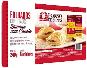 FOLHADO DE BANANA COM CANELA 240 GRAMAS FORNO DE MINAS