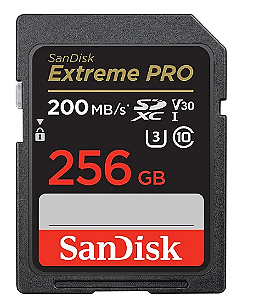Cartão de Memória SD SANDISK 256 GB Extreme PRO V30 (200MB/s)