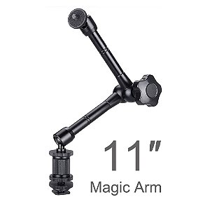 Magic Arm 11" com hot shoe e parafuso 1/4"