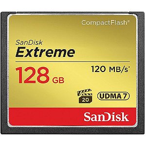 Cartão de Memória CF SANDISK 128 GB Extreme 120MBs