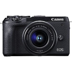 Câmera CANON EOS M6 Mark II + 15-45mm (BLACK)