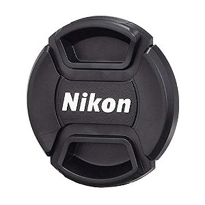 Tampa de lente com logo Nikon 58mm