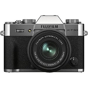 Câmera FUJIFILM X-T30 II SILVER com lente XC15-45mm