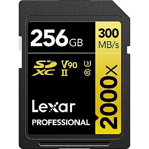 Cartão de Memória SDXC LEXAR 2000x 256 GB V90 UHS-II (300MB/s)