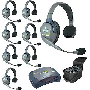 Intercomunicador sem fio EARTEC ULTRALITE HUB + 8 fones Single