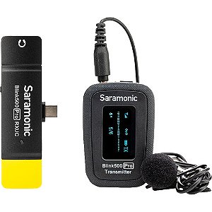 Microfone de lapela sem fio SARAMONIC Blink 500 Pro B5 para USB-C