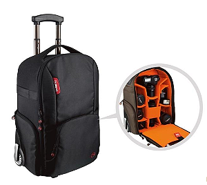 Mochila para Câmera e Notebook ATHENA 100 com rodinhas