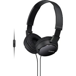 Fone de ouvido Sony MDR-ZX110AP On-Ear com Fio e com Microfone (Black)