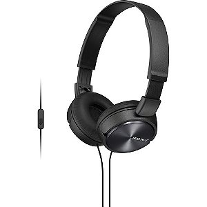 Fone de ouvido Sony MDR-ZX310AP  On-Ear com Fio e com Microfone (Black)
