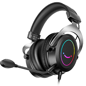Fone de Ouvido Gamer com Fio Ampligame RGB Fifine H3