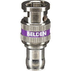 Conector de compressão BNC mini RG59 de 6 GHz da Belden (pacote com 50)