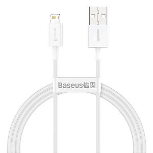 Cabo USB-A a Lightning Baseus Superior - Branco 1 metro (CALYS-A02)