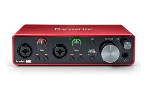 Interface De Áudio Focusrite 3Nd Gen Scarlett 2I2 3ª Geração