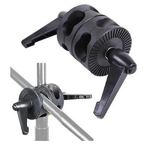 Suporte Braçadeira de Cabeça Dupla Lighting Holder para Iluminação de Estúdio