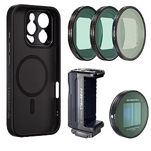 Kit para iPhone Pro Max, Suporte Selfie, Acessórios Grip, Lente 1.33x e Filtro VND Magnético Freewell-Sherpa