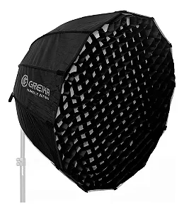 Softbox Greika GK3-90 Octa Montagem Rápido Bowens Com Grid - 90cm - Preto/Cinza