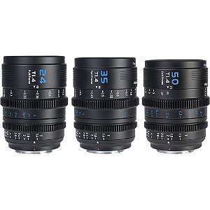 Kit de 3 Lentes SIRUI VP-1 Vision Prime T1.4  Cine 24,35 e 50mm Multi-Mount (Black)