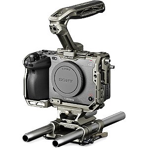 Kit básico de gaiola para câmera Tilta v2 para Sony FX3 e FX30 (cinza)