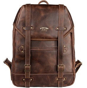 Mochila Couro Marrom Roadstar Special (01174)