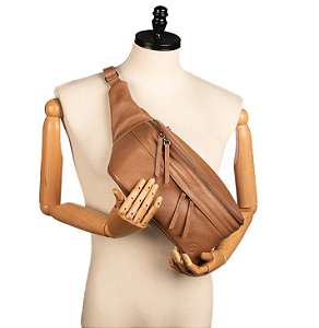 Pochete Couro Caramelo Athena (01398)