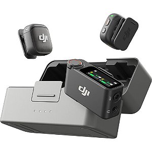 DJI Mic 3 - Kit Completo com 2 Microfones de Lapela sem fio e 1 Receptor Gravador (para Câmeras e Smartphones)