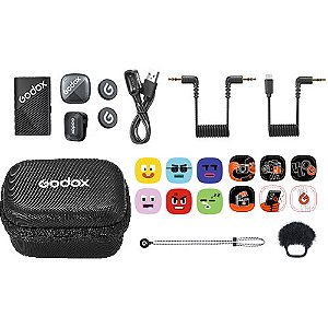 Microfone Godox Cube-C USB-C Sem Fio (1TX + 1 RX)
