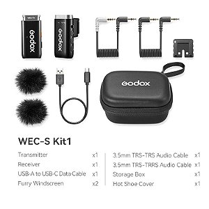 Microfone Godox WEC Sem Fio (1TX+1RX)