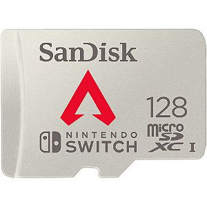 Cartão de Memória micro SD SANDISK 128GB NINTENDO APEX LEGENDS (90-100Mb/s)