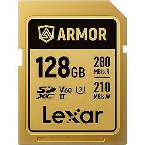 Cartão de memória SD 128GB LEXAR armor gold