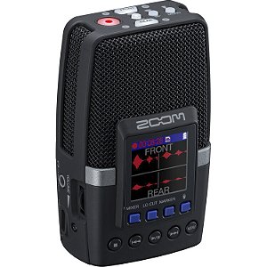 Gravador portátil Zoom H2essential Multi-Mic de 32 bits com ponto flutuante
