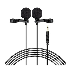 Microfone de Lapela Duplo Prostream LAV-DUO