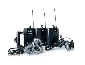 Microfone de Lapela Duplo Prostream WM2-GO