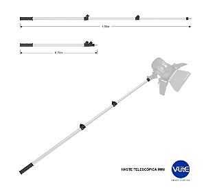 Haste Telescópica Mini com Manopla