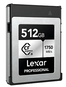 Cartão de memória CFexpress Lexar Professional TYPE B SILVER 1750-1300MB/S 512GB
