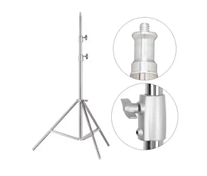 TRIPÉ DE ILUMINAÇÃO ALTURA MÁXIMA 2,00MT - AÇO INOX