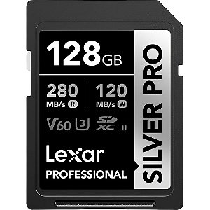 Cartão de Memória SD 128GB Lexar Silver Pro V60