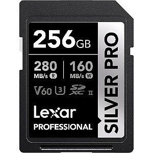 Cartão de Memória SD 256GB Lexar Silver Pro V60