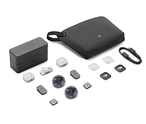 Microfone DJI Mic Mini 2 (2 TX + 1 RX USB-C + 1 Case de carregamento) BR - DJI142