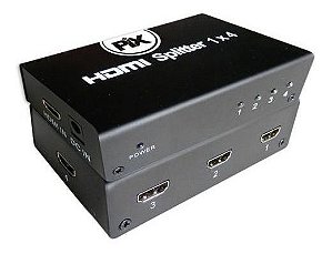 Splitter de Vídeo HDMI 1 Entrada e 4 Saídas (PIX)