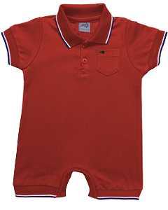 Macaquinho Star - Suedine Vermelho