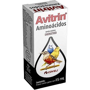 Avitrin Suplemento Vitamínico Aminoácidos para Pássaros 15ml