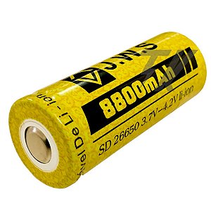Bateria Para Lanterna SD26650 Com 8800mAh, Recarregável, 1UN